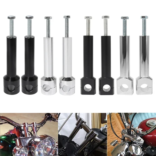 Elevadores de manillar de motocicleta universales, adaptador de abrazadera de montaje de aluminio para Suzuki, Honda, Yamaha, Harley, 22MM y 25MM