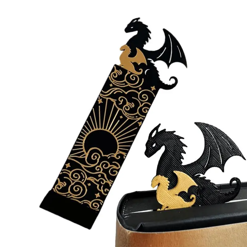 Funny Dragon Bookmark Double-sided Long Fei Bookmark Books Display Decoration Book Page Mark Student Stationery School Supplies