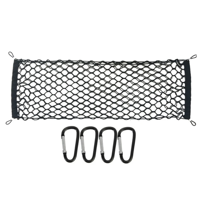 Car Rear Trunk Cargo Net Strong Load Bearing Mesh Car Storage with Hook