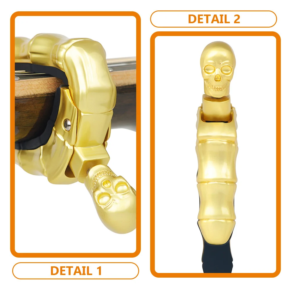 

Skull Design Capo Zinc Alloy Lightweight Durable Multi Instrument Use Capo For Acoustic Classical Electric Guitar Ukulele Non