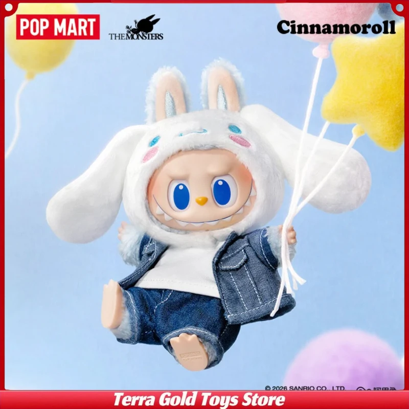 

New POPMART The Monsters Sanrio Characters Vinyl Plush Pendant Blind Box Hellokitty Pompompurin Figure Cute Bag Charm Toys Gifts