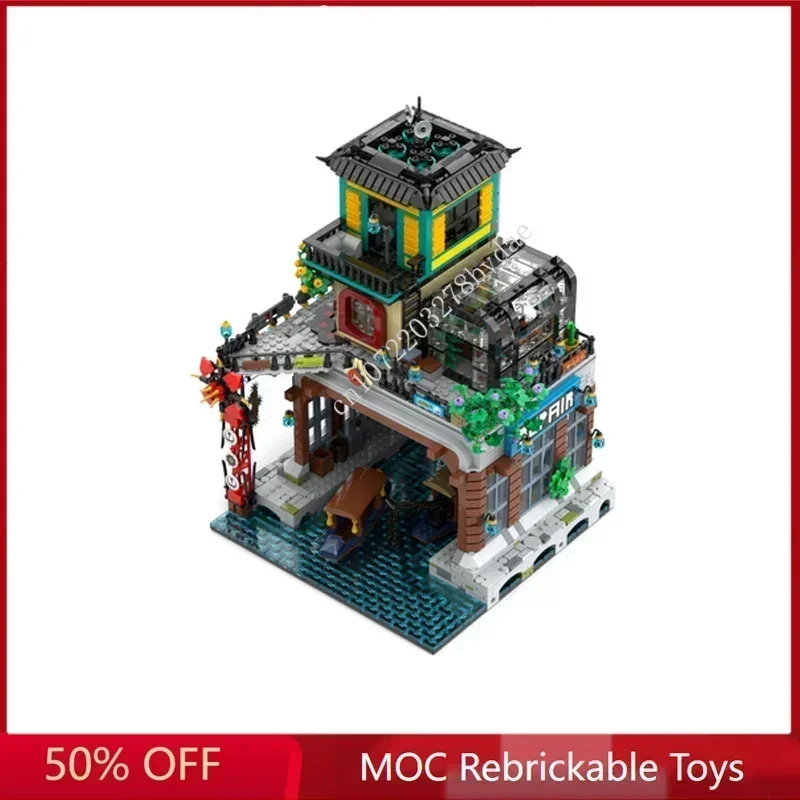 3239PCS NINJA City Expansion Modular MOC Creative street view Model Custom Puzzles Architecture Assembly Model Toys Gifts