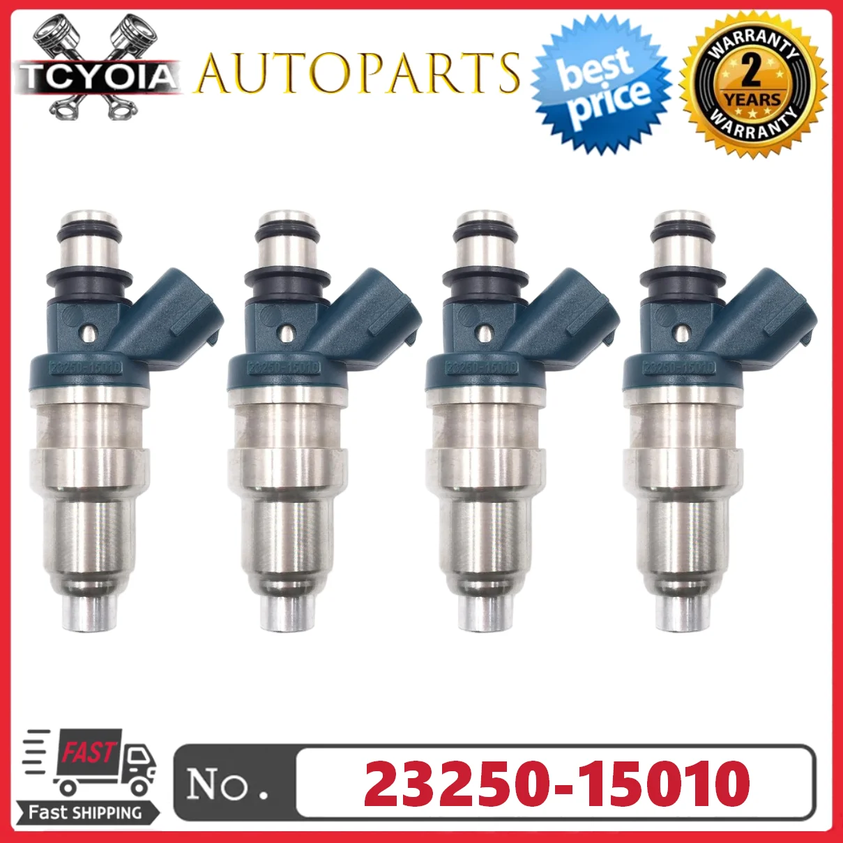 

4pcs/lot Fuel Injectors 23250-15010 23209-15010 Fits For 1991-1994 Toyota Tercel 1.5L