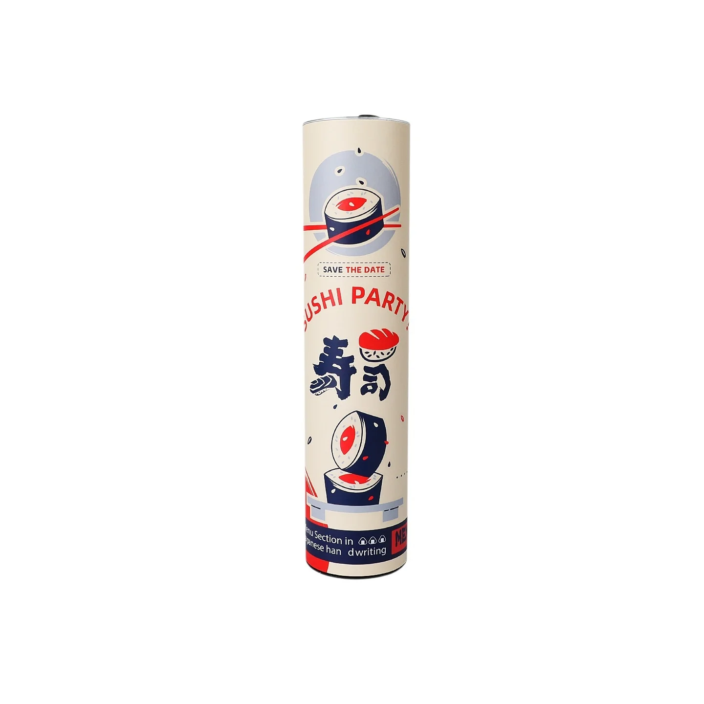 Sushi Push Up Paper Bucket Food Grade Round Push Box with Cone Holder for Party Catering Sushi Takeaway Packaging