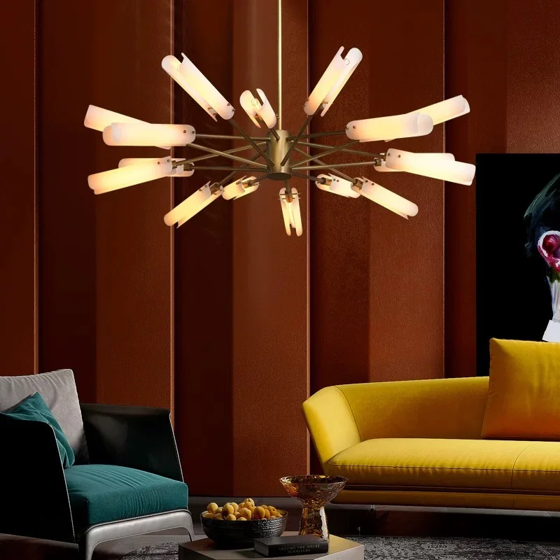 

Luxury American Silver Round Glass Pendant Lamp, Adjustable Rod Brass Lustre Chandelier for Hotel, High-End Fixture for Ceilings