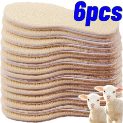 Winter Alpaca Wool Insoles Unisex Self Heated Thermal Shoe Pads Sports Running Warm Plush Thickening Boots Inserts Paddings