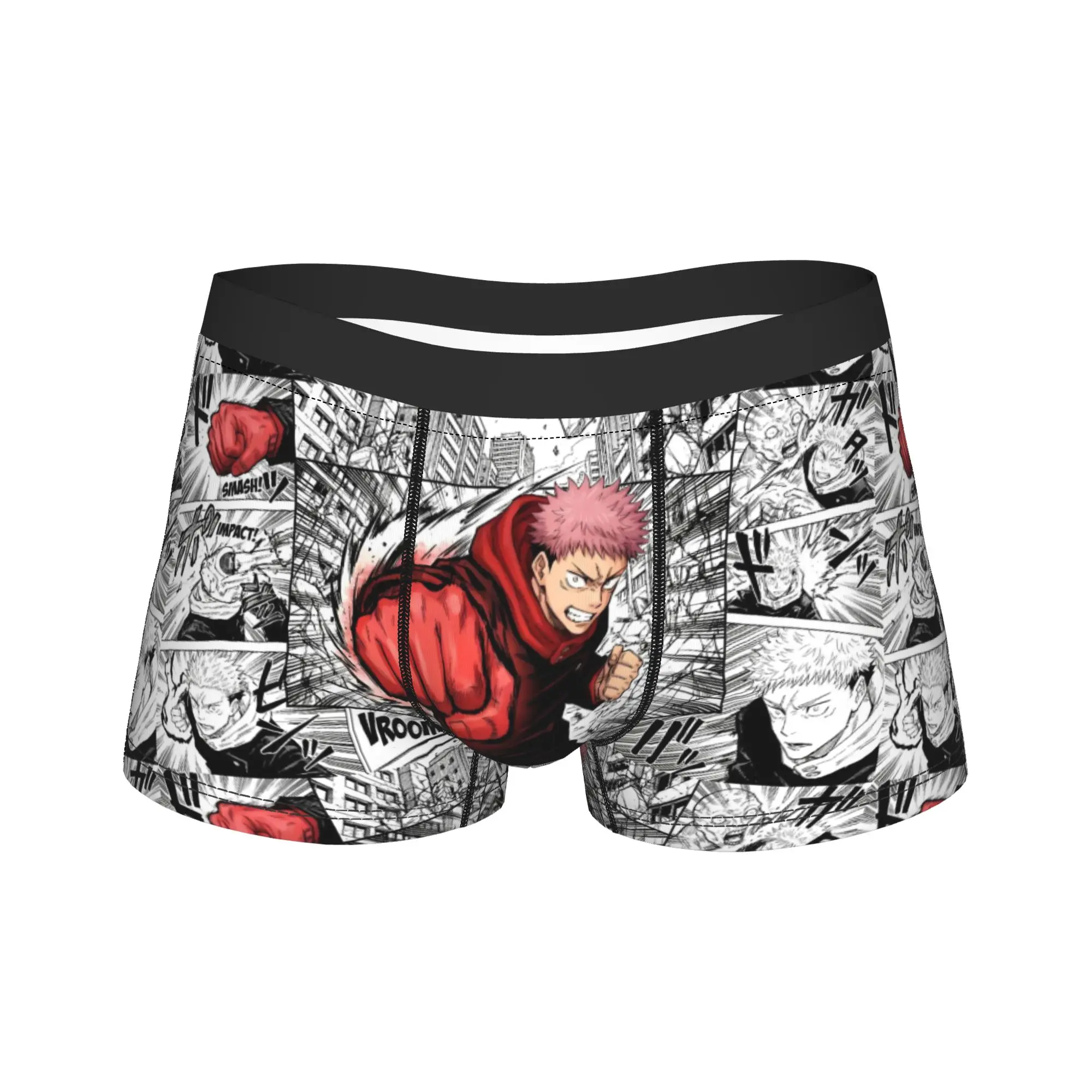 Yuji Itadori Character Print Underwear Jujutsus Kaisens Novelty Panties Printed Boxer Brief For Man Pouch Oversize Boxershorts