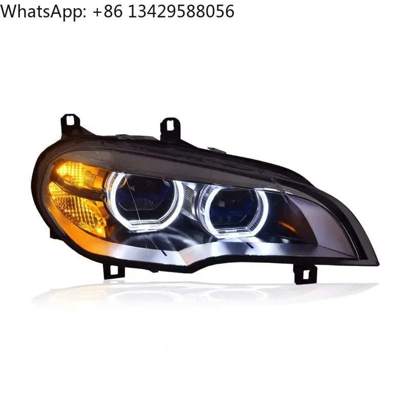 

High Performance LED Headlight For BMW E70 X5 2008 To 2013 With Angel Eye Halo DRL Front Lights