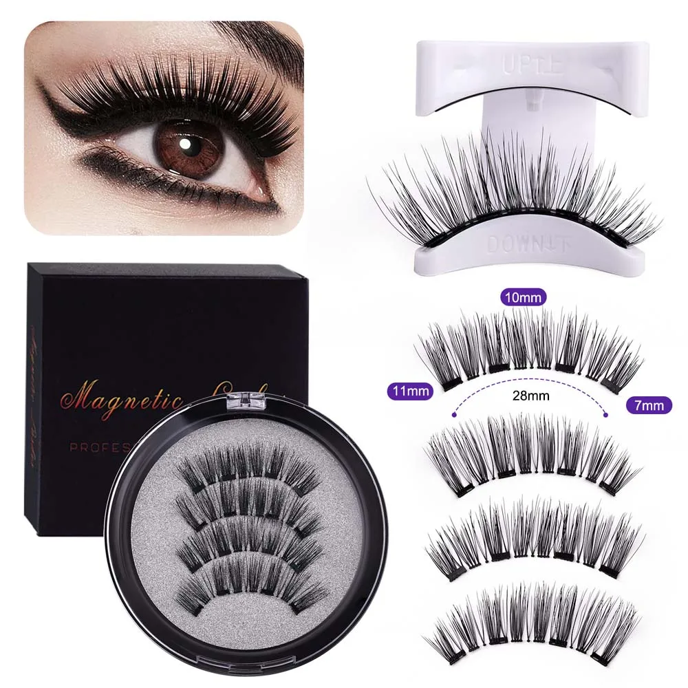 Magnetic Magnetic False Eyelashes Glue Free Reusable Magnetic Eyelashes with Clip Individual DIY False Eyelash Clusters Girls