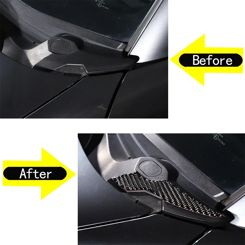 

2 шт. мягкое углеродное волокно для Mazda MX-5 2016-2025 + стекло переднего лобового стекла автомобиля с обеих сторон, наклейка на крышку, автомобильные аксессуары