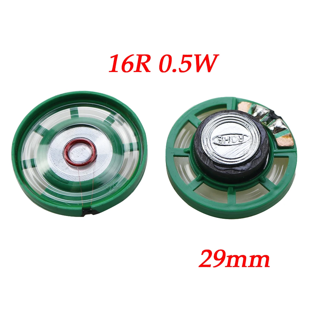 Timbre magnético externo de 16 Ohm, 0,25 W, 0,5 W, 16 Ohm, altavoz de juguete 16R, diámetro de 21mm, 23mm, 27mm, 29mm, 36mm, 40mm, 2 unidades