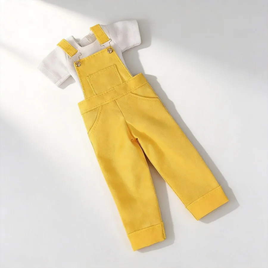 

Overalls + T-shirt Doll Set for ICY DBS Blythe Doll Short Sleeve Outfit Fit AZ Licca OB24 Doll
