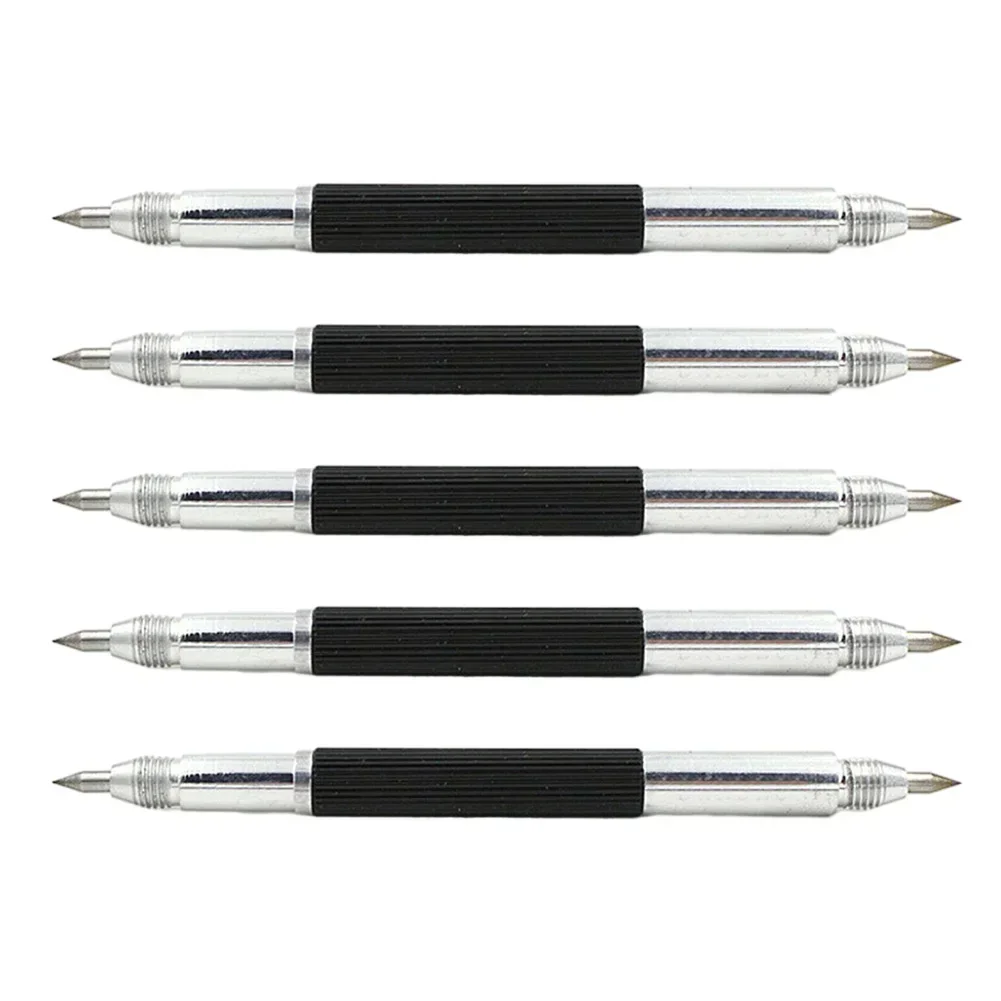 

Brand New Scriber Pen Tool 5 Pcs Black+Silver Double Ended Scribe Marker Scriber Scribing Pen Tungsten Carbide