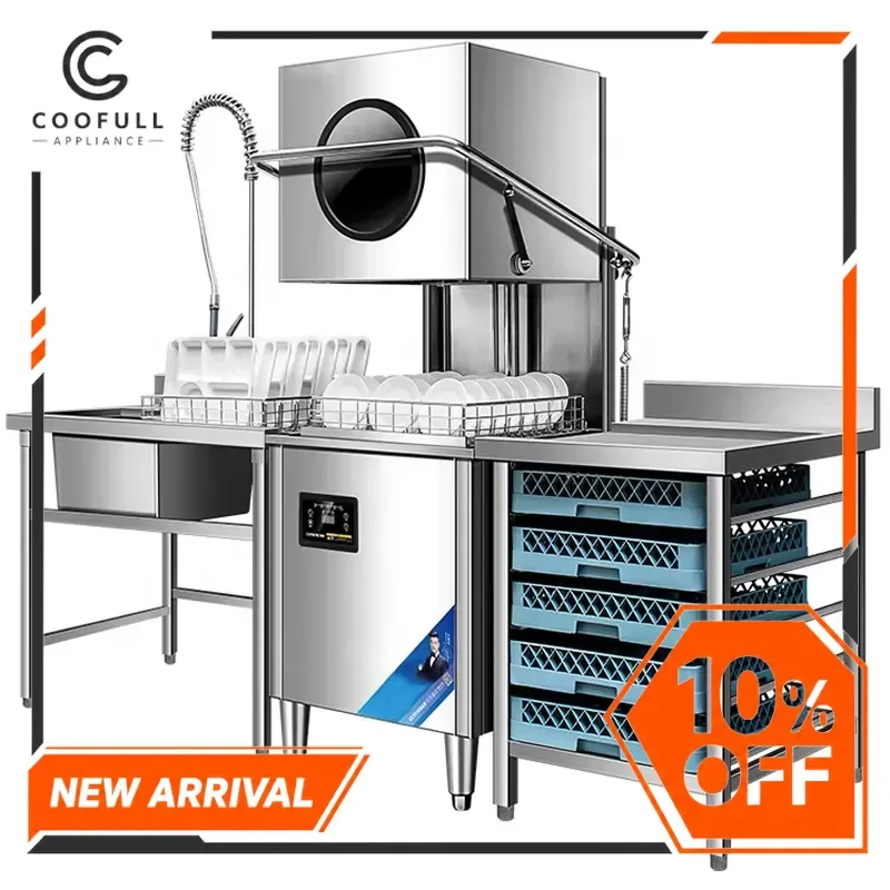 Commercial Dishwasher Stainless Steel Smart Dish Washing Machine Industrial Home Use Multi Functional Automatic Cleaner