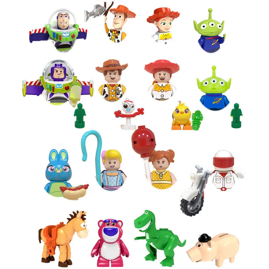 8pcs/set Anime Figs Cartoon TV Bricks Dolls Mini Action Toy Figura Building Blocks Kids Assemble Model Gift