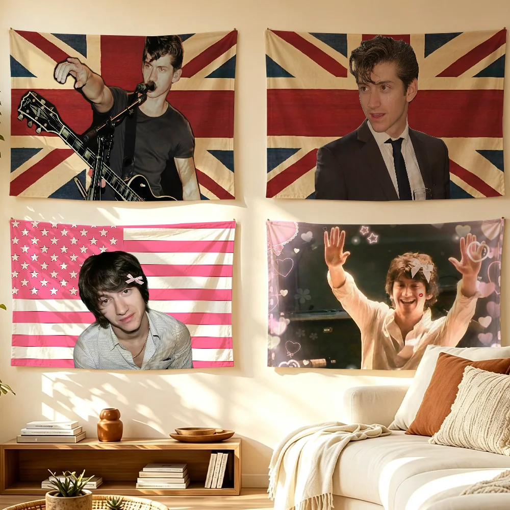Singer A-Alex T-Turner flag Room Decoration Wall Tapestry Hanging Aesthetic Bedrooms Advertising Banner