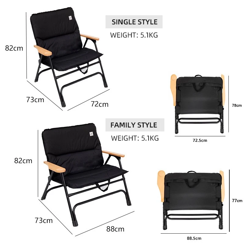 Portable Folding Camping Chair Children Sofa Lightweight Tourist Double Chairs Aluminum Alloy Fishing Chair Outdoor Furniture