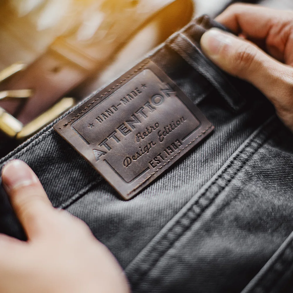 Maden Vintage 13oz zwaargewicht gewassen grijze denim jeans rechte pijpen taps toelopende broek casual broek voor heren lente en herfst