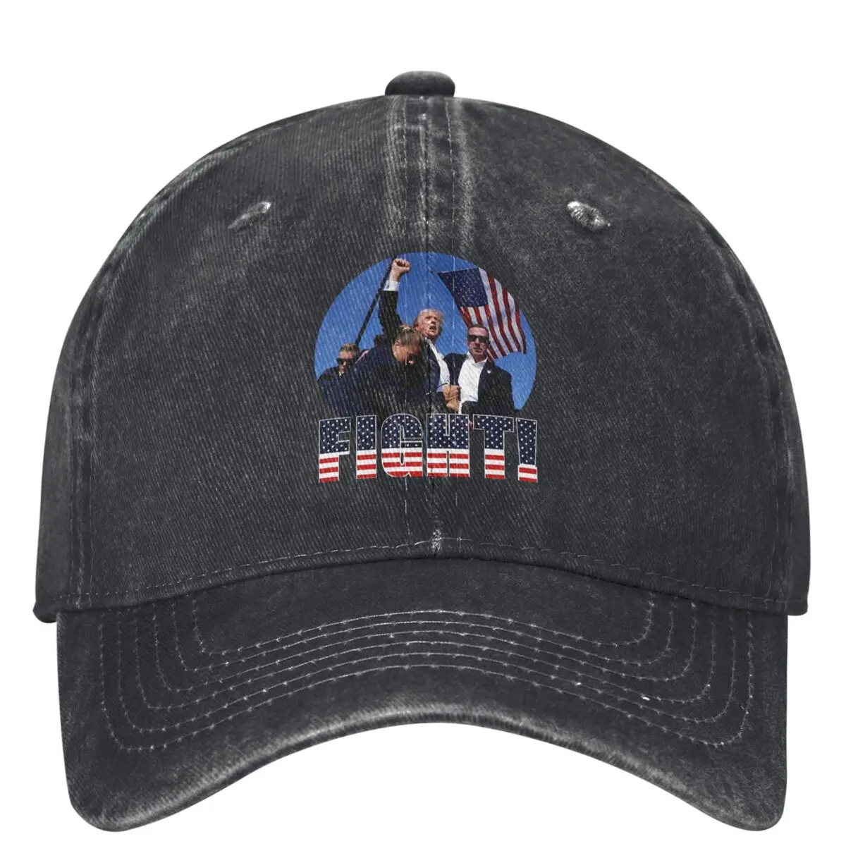 

Unisex Donald Trump For President Baseball Caps Vintage Distressed Washed Failed Shot Trump Fight Snapback Hat Adjustable