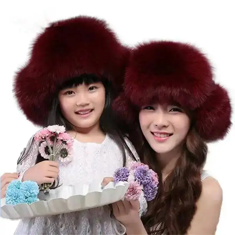 Russia Hot Item Fashion Winter Raccoon&Fox Fur Hat With Ear Flaps For Women Thick And Warm Winter Cap W#58