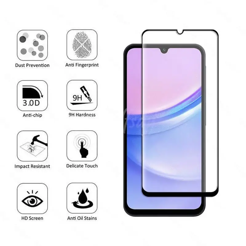 6 In 1 For Samsung Galaxy A15 Glass Tempered Glass Samsung A15 A25 A05 A05S Glass Screen Protector Camera Film Galaxy A15 Glass