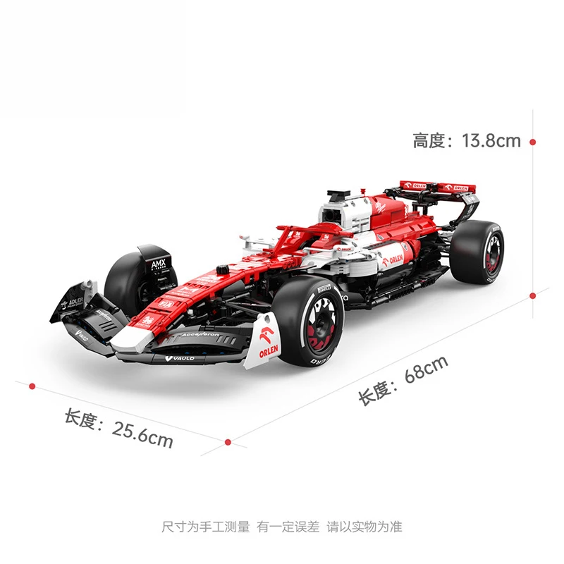 IN STOCK New 1:8 RC Formula Racing C42 Building Blocks Model MOC Technical Vehicle Bricks Toys for Children Birthday Gift Set