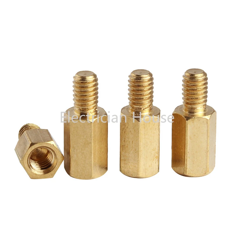 10pcs/lot M2 M2.5 M3 M4 M5 Hex Brass Spacing Screws Threaded Pillar PCB Computer PC Motherboard Standoff Spacer