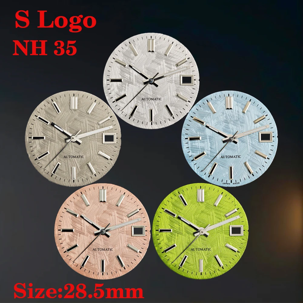 

NH35 dial No logo modified mechanical watch with irregular patterns on the dial, suitable for NH35 movement watch accessories