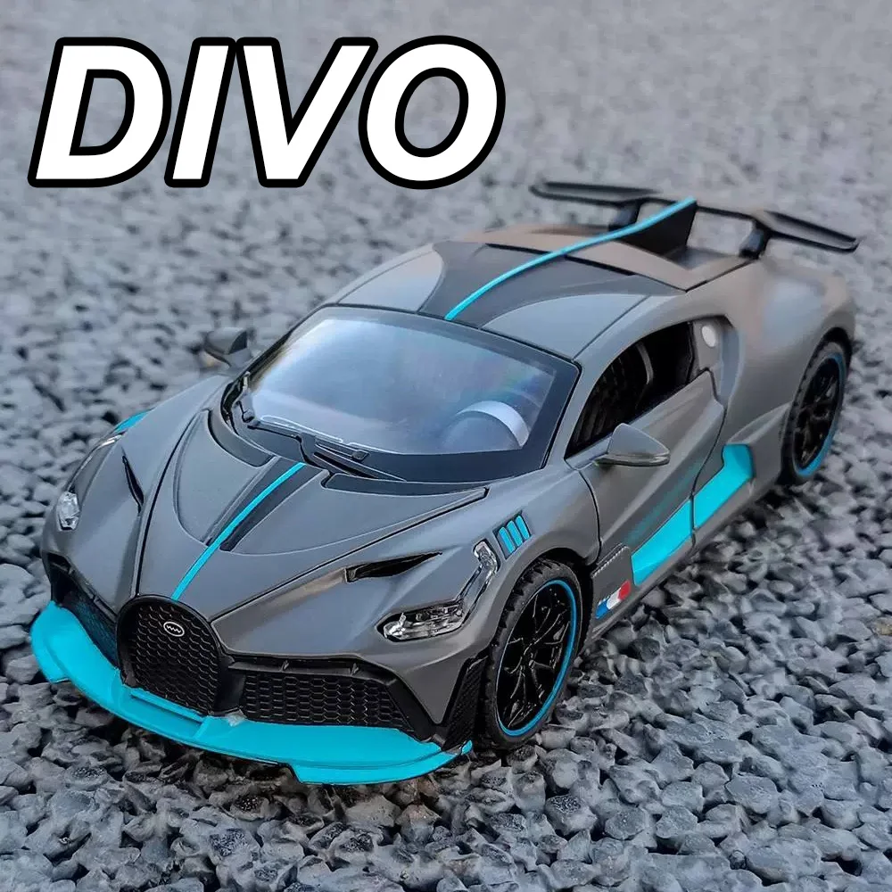 1:32 스케일 디보 볼라이드 미니어처 모델 장난감 다이캐스트 합금 스포츠카 문 열림 소리와 빛 풀백 차량 소년 생일 선물