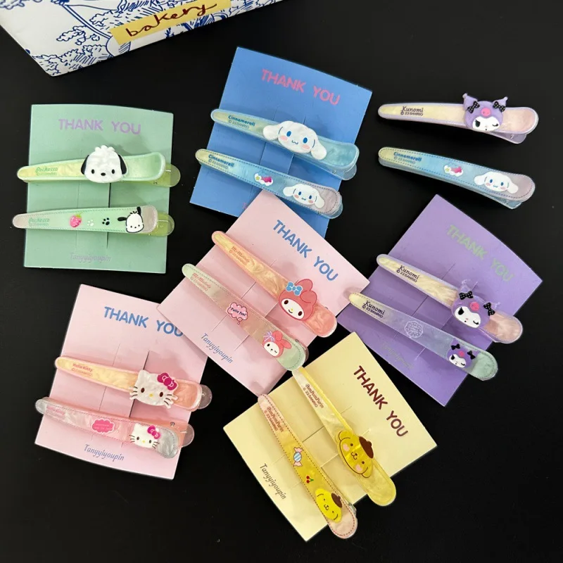 Sanrio Anime Hair Clip Kuromi My Melody Pochacco Pompompurin Cinnamoroll Kawaii Cartoon Artistic Fashions Gifts for Girls