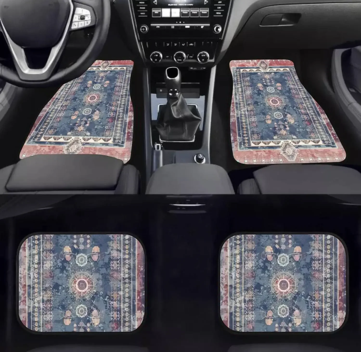 Car Floor Mats Colorful Aged Ornamental Design for Rug Carpet Tapestry Shawl Carpet Floor Mats for Cars