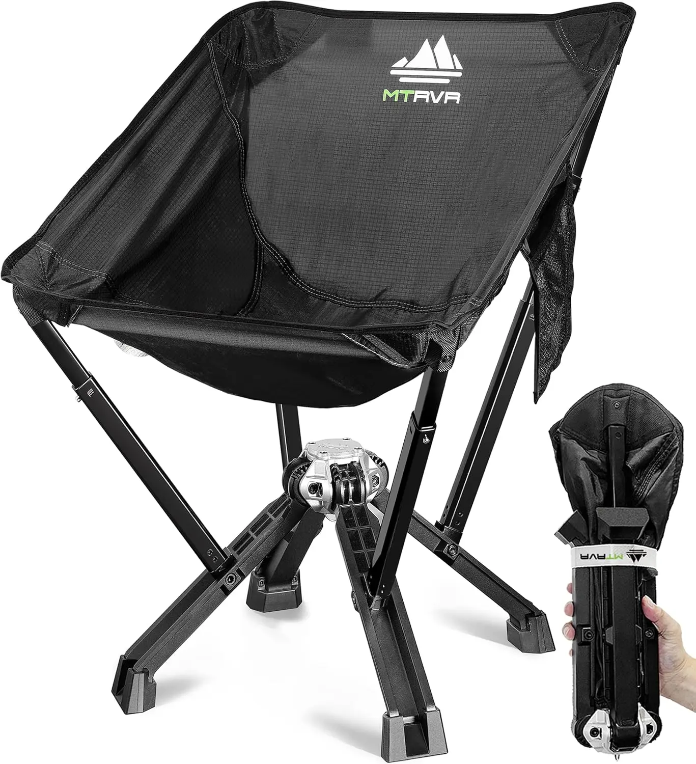 Duty Portable Camping Chair for Adults, 600 lbs Capacity, Quick Easy Setup, Thickened Aluminum Frame, Enhanced Rubber Feet