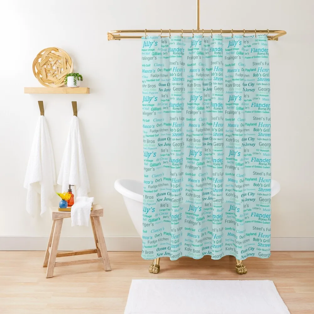 

Ocean City NJ Shower Curtain Window Waterproof Bath And Anti-Mold Shower For Bathrooms Waterproof Shower And Anti-Mold Curtain