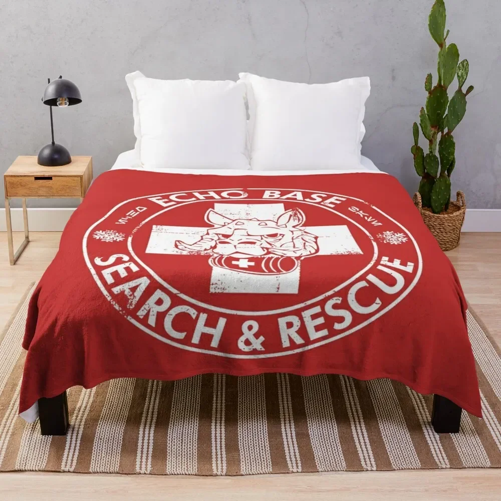 Echo Base Search & Rescue T-Shirt Throw Blanket Bed covers funny gift Luxury Camping Blankets