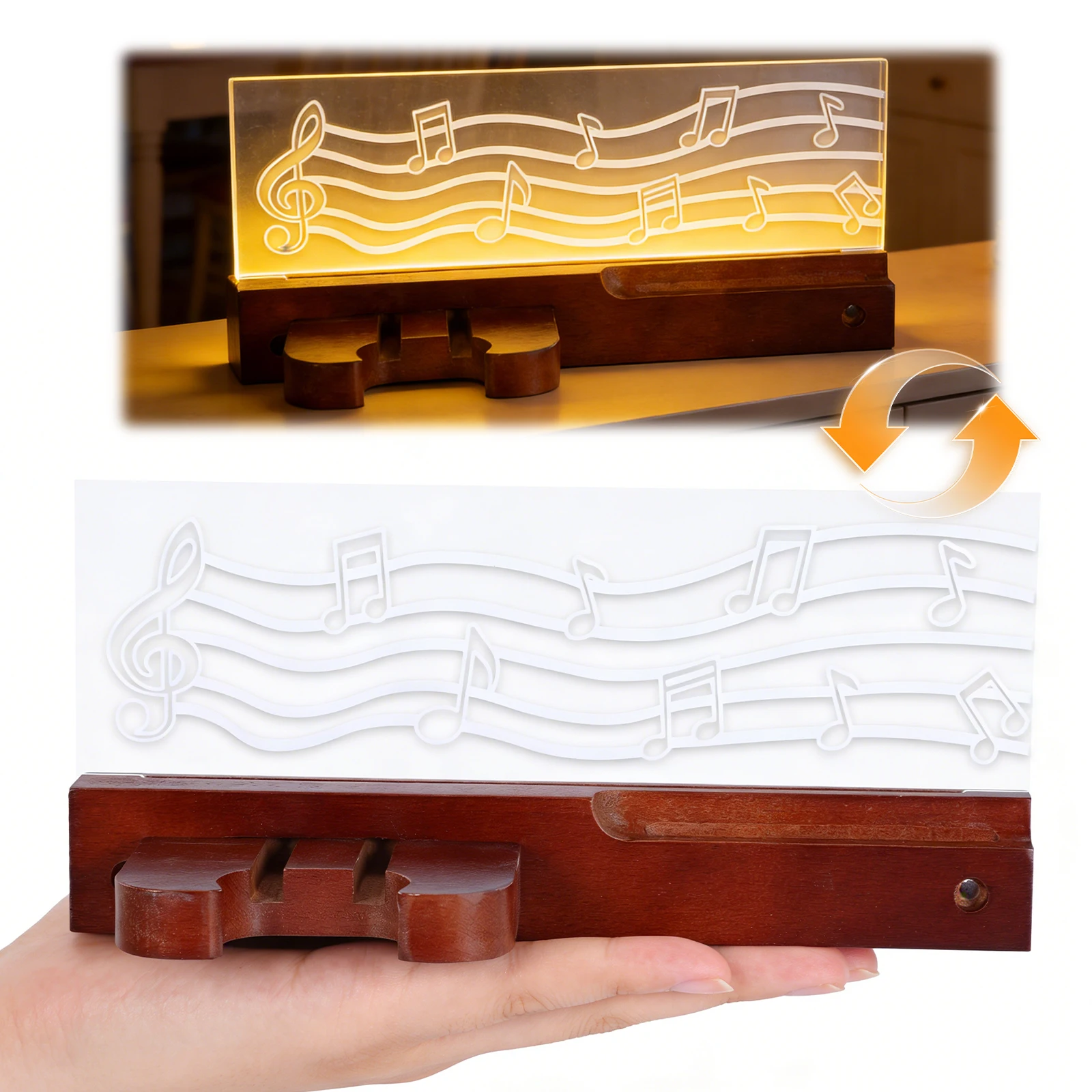 

Настенный держатель для гитар с подсветкой, полкой и держателем для медиаторов, из дерева и акрила, для демонстрации струнных инструментов