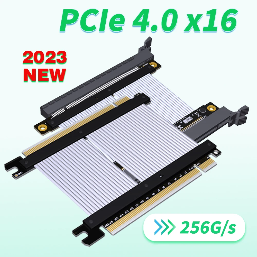 

2023 NEW Riser PCIe 3.0 4.0 5.0 X16 Extension Cable Male To Male Female To Female Pci-e TX-RX Signal Exchange Silver K33VS K33FF