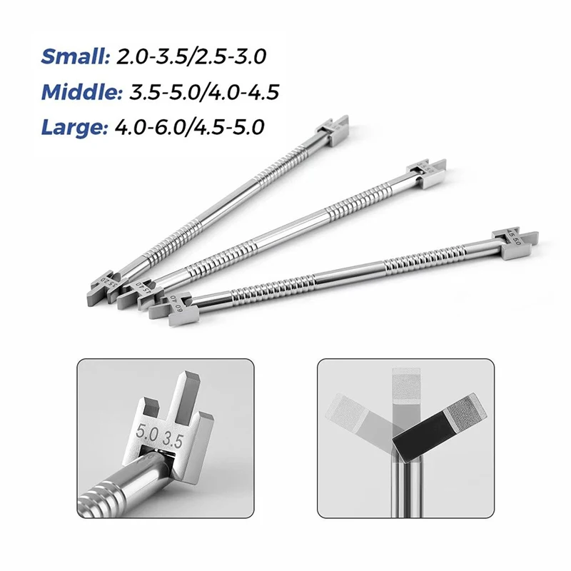 Dental Adjustable Angle Bracket Positioner Double-headed Stainless Steel Bracket Height Measuring Ruler Dentist Orthodontic Tool