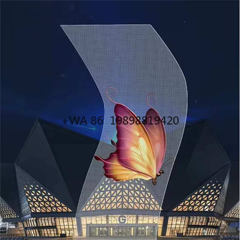 

P10 Transparent LED Film Screen for Glass Advertising See-through Video Wall