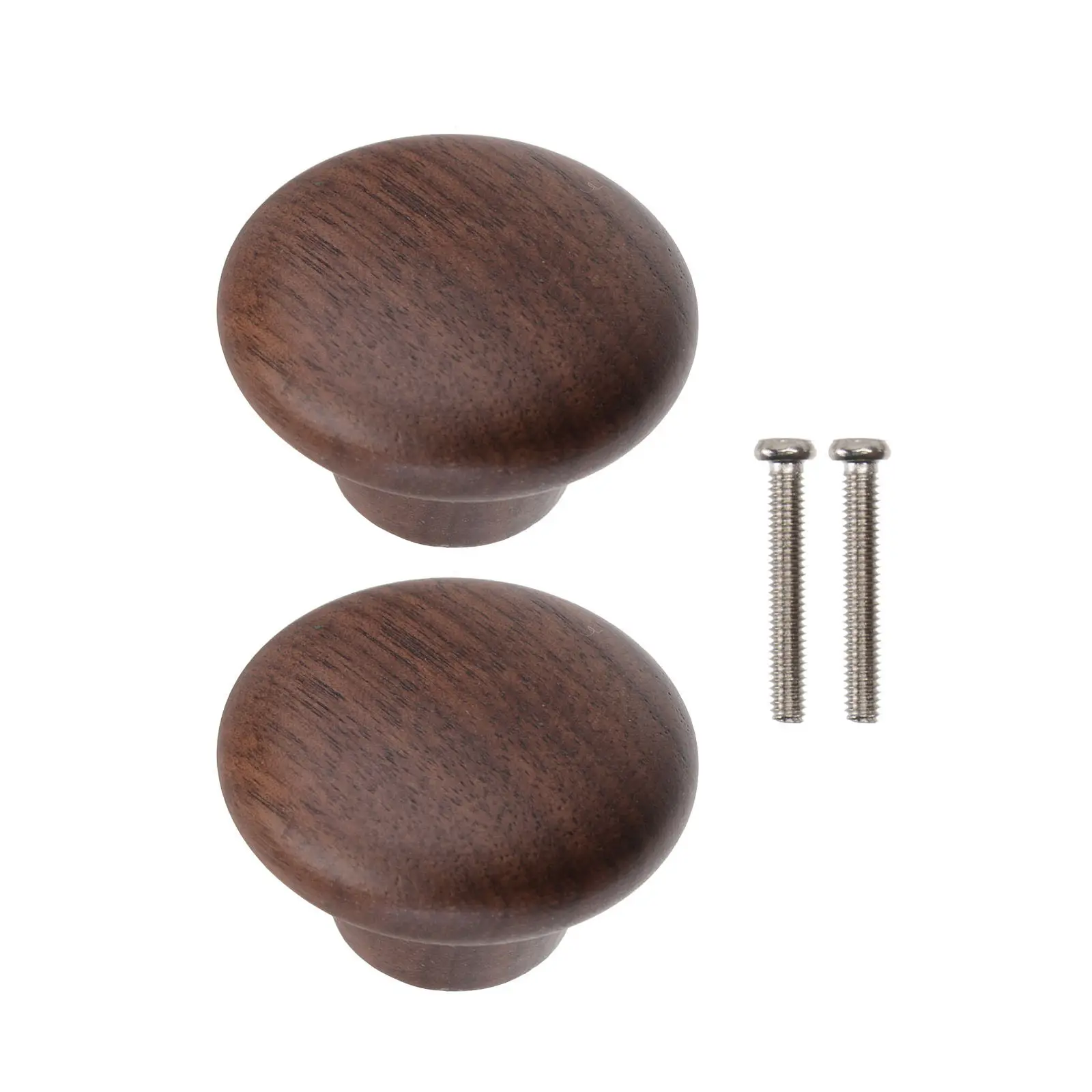Solid Wood Cabinet Knobs 2Pcs Natural Grain Drawer Pulls for Wardrobe Cupboard Shoe Cabinet Door