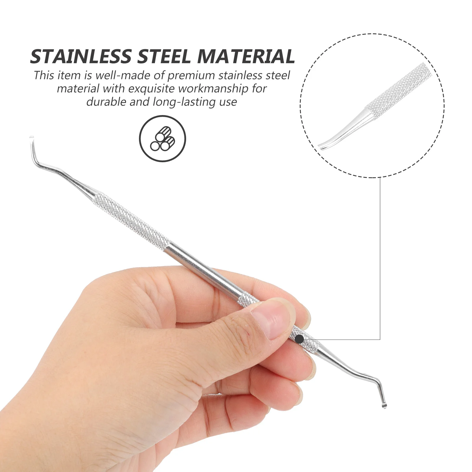 Juego de Herramientas de limpieza de uñas de acero inoxidable, eliminador profesional de uñas encarnadas, Kit de manicura portátil, herramientas de limpieza de uñas, 6 uds.