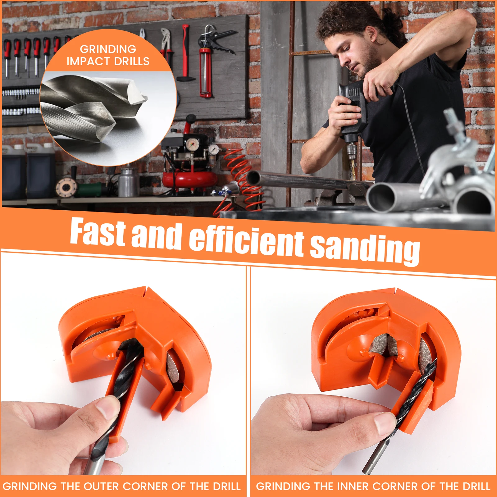 Multipurpose Drill Bit Sharpener Electric Drill Bit Sharpening Tool  For Drill Bit Universal Sharpening Tool With High Hardness