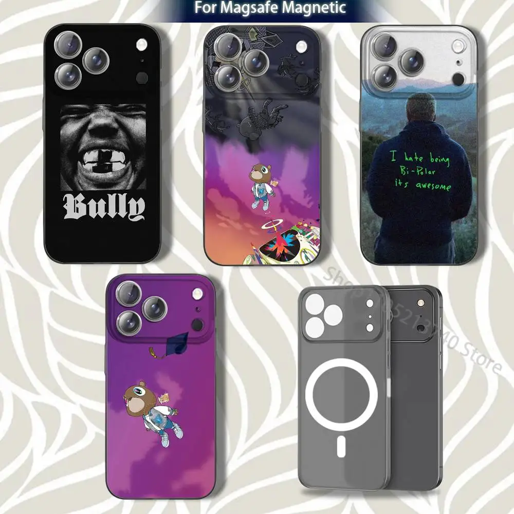 

K-Kanye W-WestS Bully -ES Phone Case For iPhone 16,14,11,17,13,15,12,Air,Plus,Pro,Max,E,Mini Grey Frosted for MagSafe Magnetic