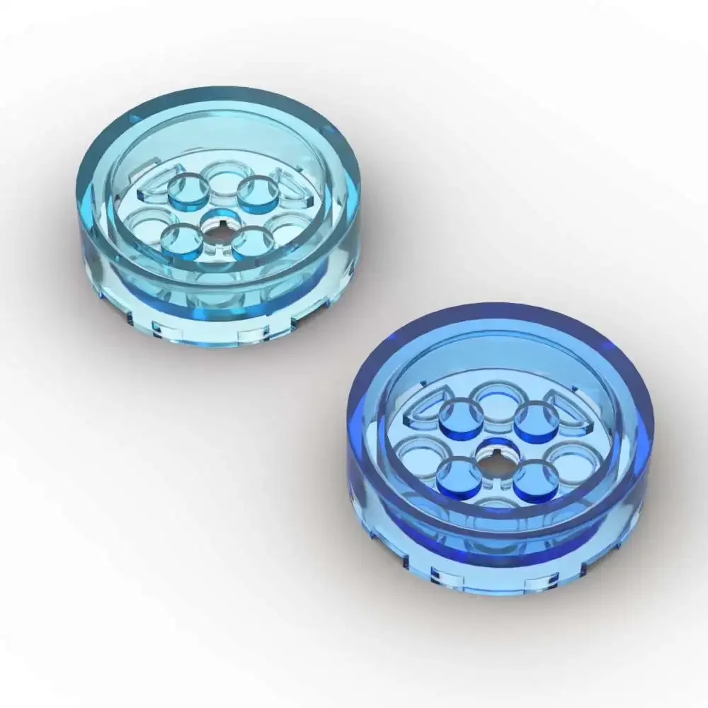 MOC 10PCS Part 68325 Round Plate 4x4 With Recessed Center And Hole Building Blocks Set Brick Particle DIY Toy  Birthday Kid Gift