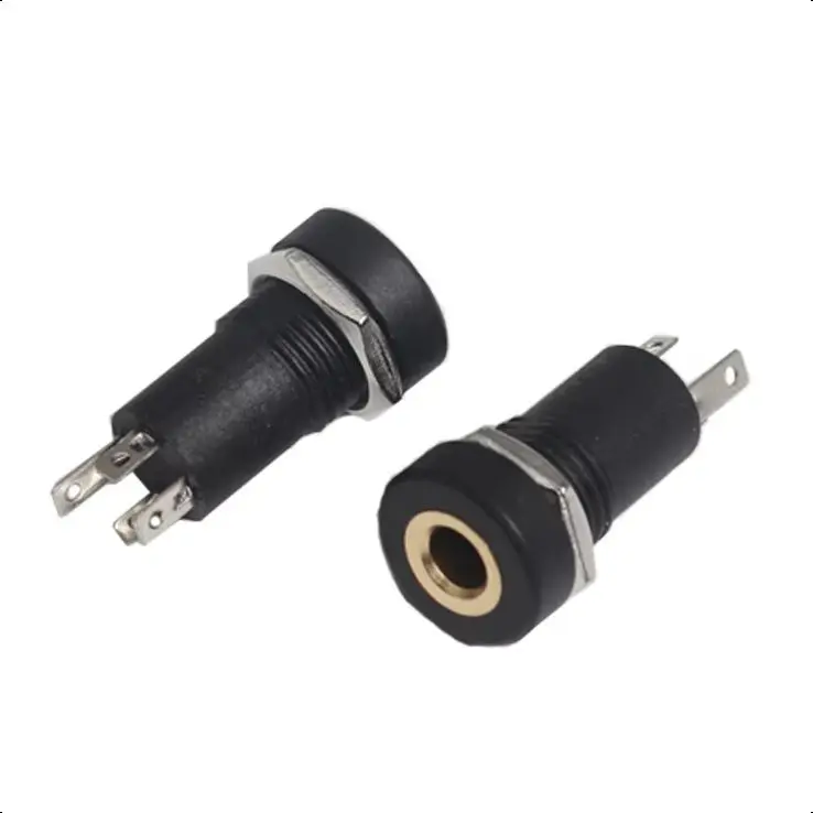 【20-3PCS】 3.5MM 4Pin Audio Jack Socket Stereo 4 Pole Solder Panel Mount With Nut Connector Headphone Female Socket PJ-392A PJ392