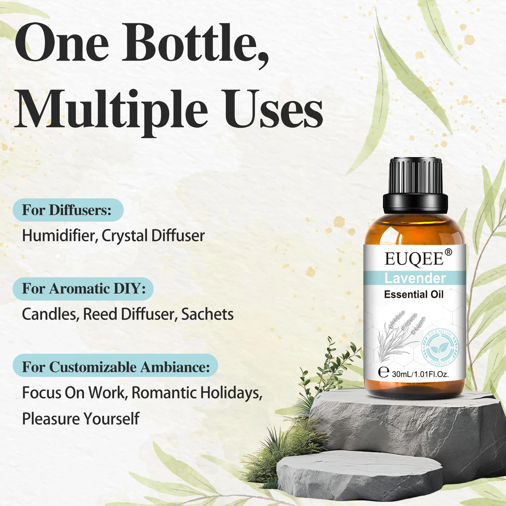 30 مللي عطر اللافندر زيت طبيعي لمرطب الناشر الأوكالبتوس الياسمين خشب الصندل نيرولي يلانج زيت الجواهر العطرية #3