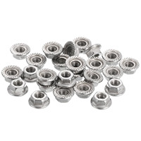 5-30PCS Hexagon Serrated Flange Nuts 316 Stainless Steel Metric Spinlock Hex Nuts M4 M5 M6 M8 M10 M12 DIN6923 Flange Lock Nut
