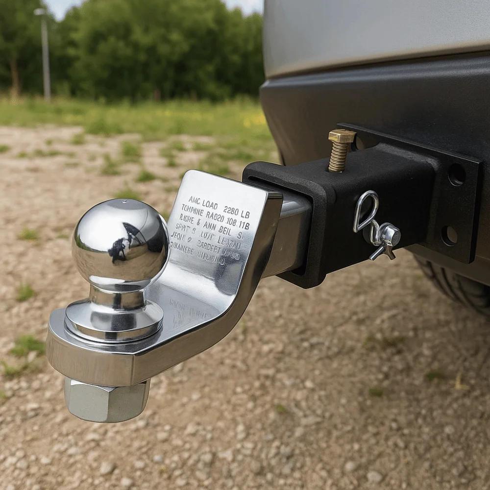 角口トレーラーフック 50 ミリメートルボールジョイントリアバーピントルフック防振装置修正されたローグフック牽引フック