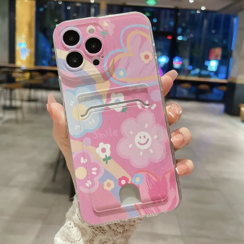 Smile Flower Card Soft Phone Case For Xiaomi Redmi Note 8 9 10 11 12 Pro Max 11S 10S 9S 9T 9A 9C 10A 10C 12C 13C A1 A2 Plus Capa