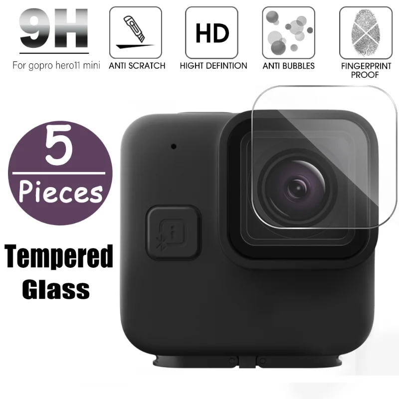 For GoPro Hero 11 Mini Camera Lens Protectors Hardness HD Tempered Glass for GoPro Hero11 Mini Anti-scratch Protective Film