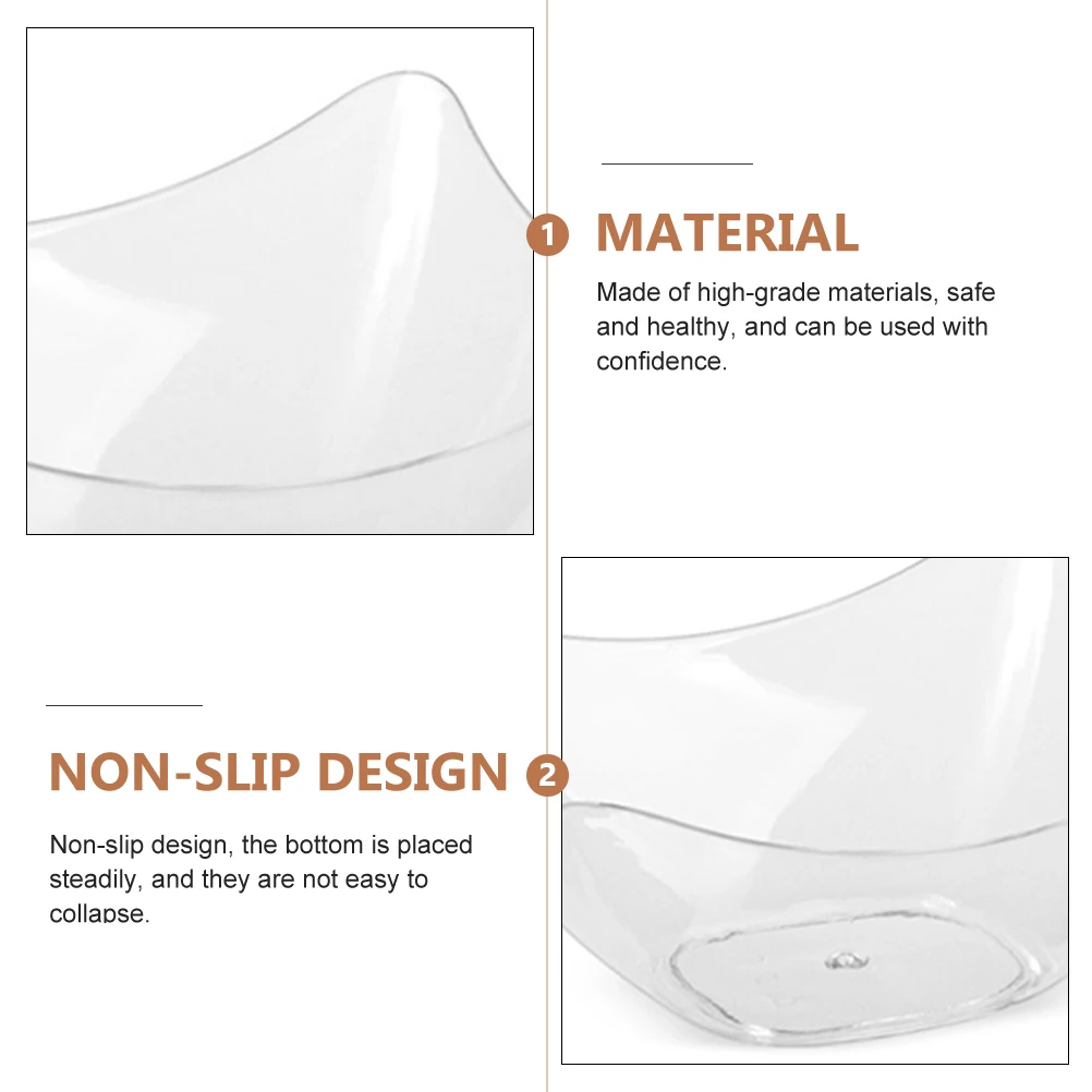 

48 шт. десертные миски, прозрачные фруктовые прозрачные сервировочные чаши для развлекательной кофели